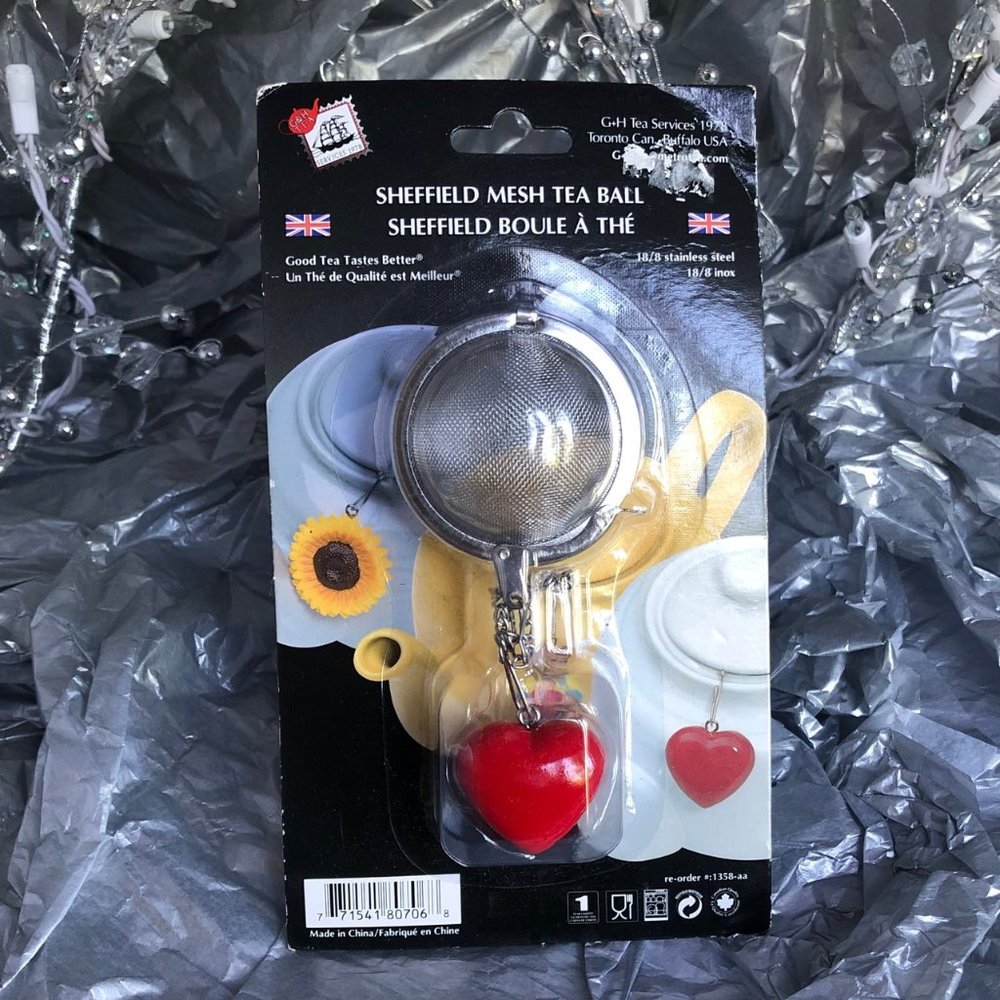 Brand New Steeped Tea Heart Charm Ball Infuser
